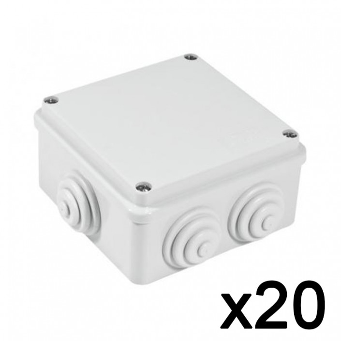 Распределительная коробка 100x100x50mm, ABS (20 Шт)