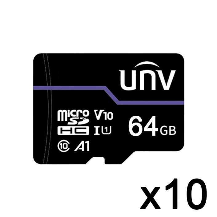 Карта памяти MicroSD Uniview TF-64G-T-IN Purple, 64Gb (10 Шт)