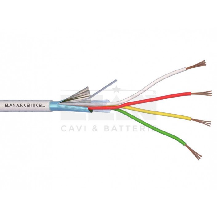 Cablu alarma Elan Galaxy 100 (4X0.22 SHIELD), Cupru (100%), 4 fire, 1m
