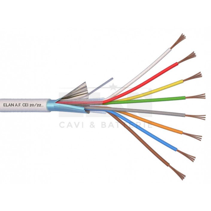 Cablu alarma Elan Galaxy 100 (8X0.22 SHIELD), Cupru (100%), 8 fire, 1m
