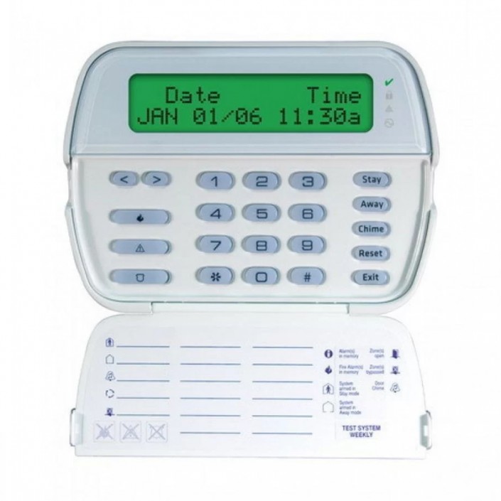 Tastatura alarma antiefractie DSC PK5500E1H1, LCD, up to 64 zones, pentru Power Series PC 1616, PC 1832, PC 1864