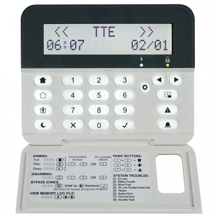 Tastatura alarma antiefractie Teletek Eclipse LCD32, EN50131