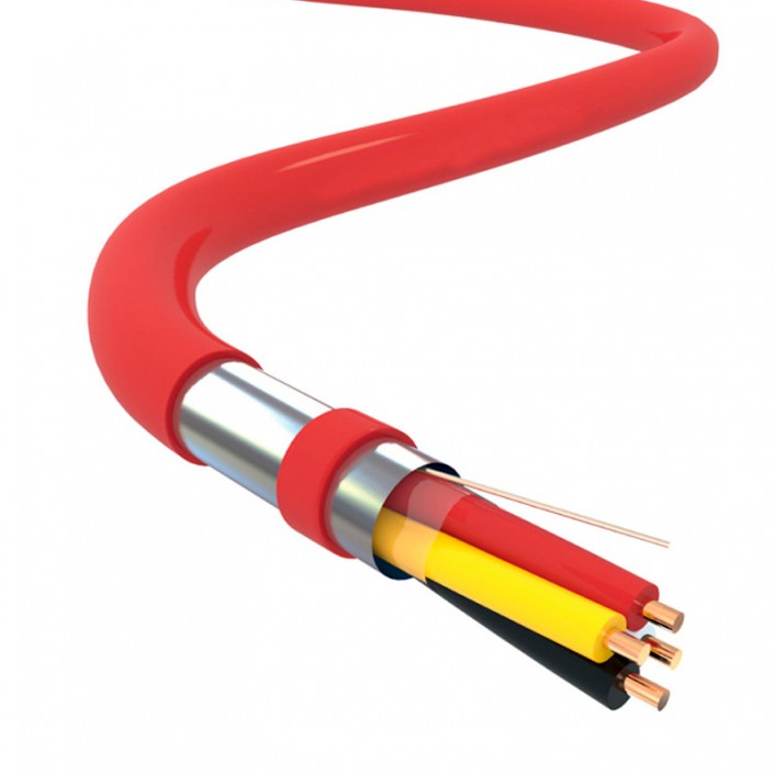 Cablu alarma incendiu Ukrpozhcable 4x0.8mm (J-Y(St)Y 2x2x0,8), Cupru (100%), Ecranat-Rezistent la foc, 4 fire, 1m