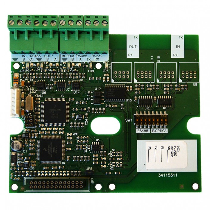 Modul de comunicare Detnov TMB-151, compatibil cu CAS-150, RS485 (F-Network), RS232 (Printer)