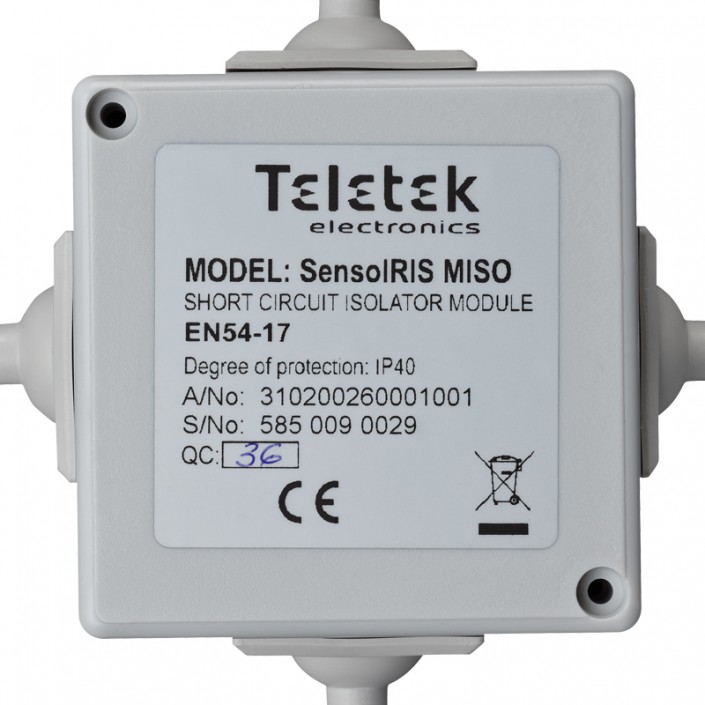 Modul izolator de scurtcircuit Teletek SensoIRIS MISO, TTE, EN54, IP40