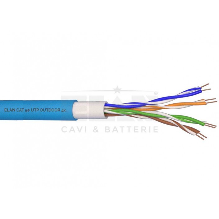 Cablu de date Elan UTP, Cat.5e (4X2X24AWG D.J.), Cupru (100%), 1m