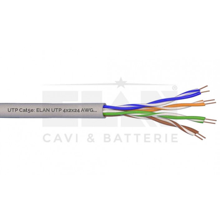 Cablu de date Elan UTP, Cat.5e (4X2X24AWG), Cupru (100%), 1m