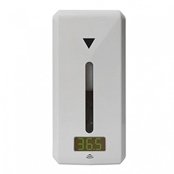 Termometru stationar infrarosu non contact cu dozator de sanitaizer KW269-I, 0-50C Degree (+/-0.2C Degree), 5-10cm, fixare pe perete sau suport