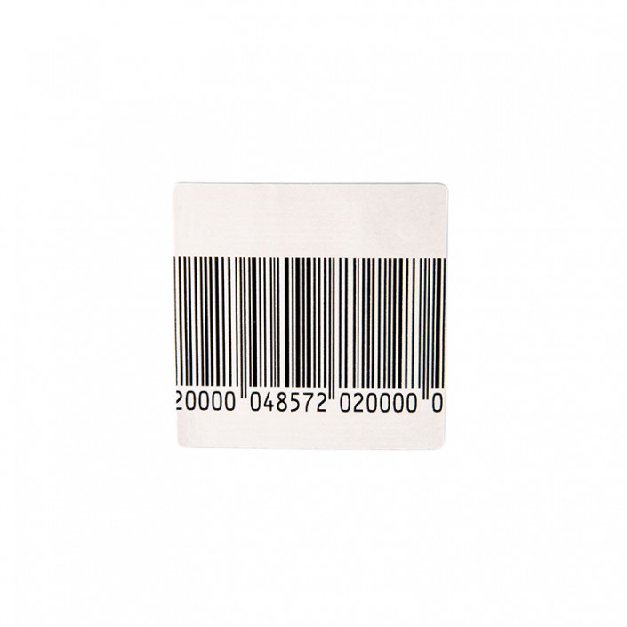 Rola cu etichete RF, Albe cu cod de bare fals imprimat, 40x40mm, 1000 etichete/rola