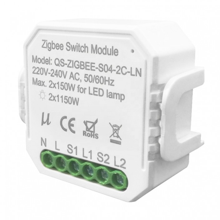 Intrerupator inteligent Akuvox ZigBee Switch, WiFi, max. 2 x 1150W, ZigBee