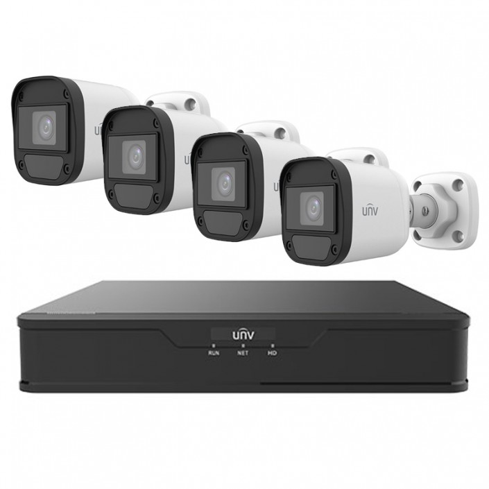 Set supraveghere video UNV XVR 4CH + 4 Camere 5 Mp (EXT)