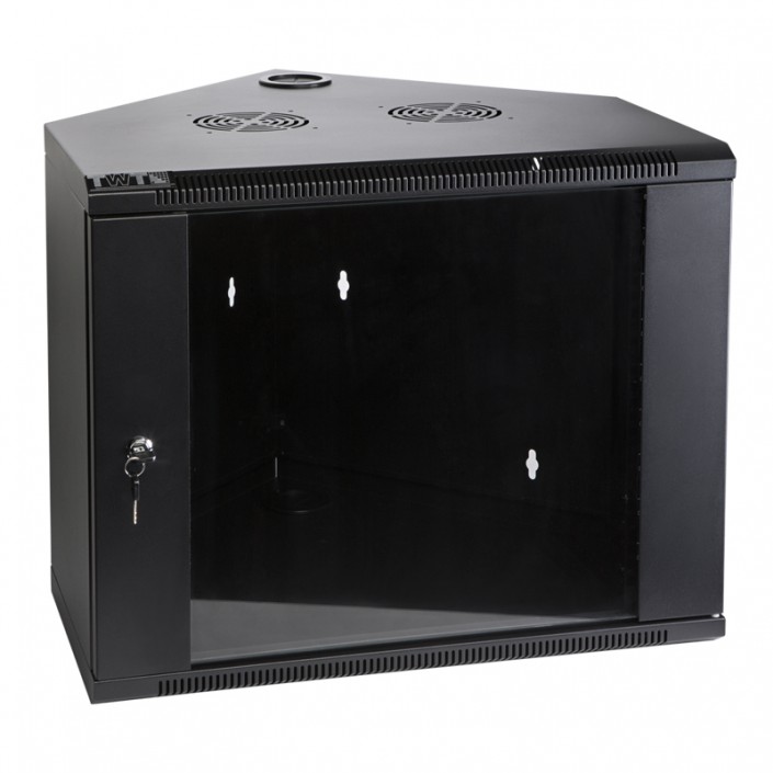Dulap pentru server 6U, 19-inch, 540x450mm, Glass Door, Black