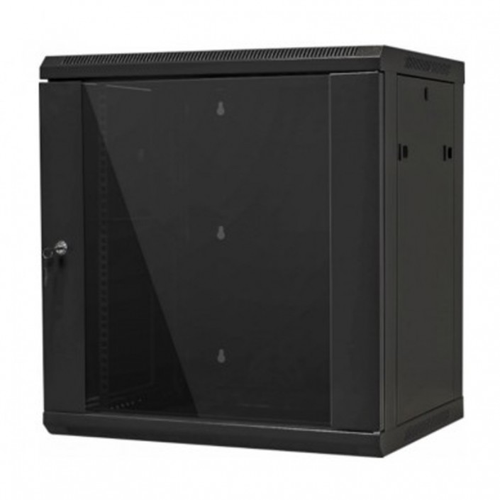 Dulap pentru server 12U, 19-inch, 600x350mm, Glass Door, Black
