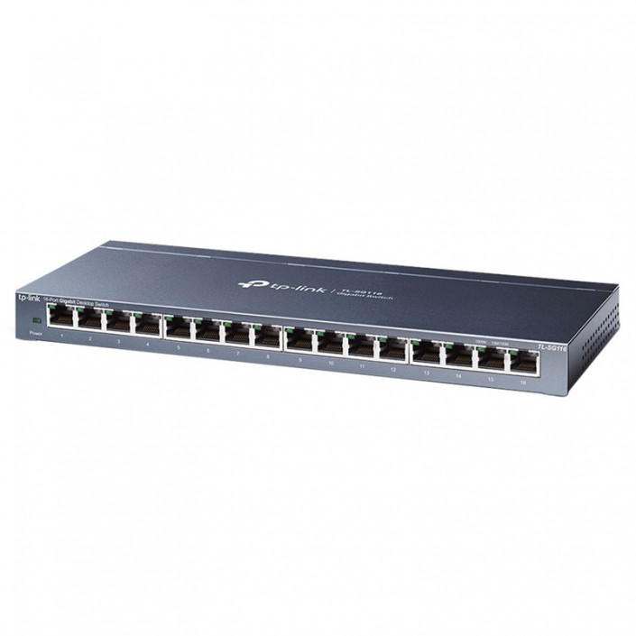 Switch TP-LINK TL-SG116, 16 port, 10/100/1000Mbps, Smart, Metal case