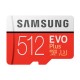 Card de memorie MicroSD+SD Adapter Samsung EVO Plus MB-MC512HA, 512Gb, Class 10 UHS-I (U3), (R/W:100/90MB/s)