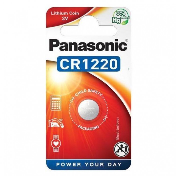 Baterie Panasonic CR1220, Lithium, 3V, 35mAh, 1 Pcs.