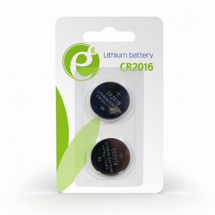 Baterie Gembird CR-2016, Lithium, 3V, 80mAh, 2 Pcs.