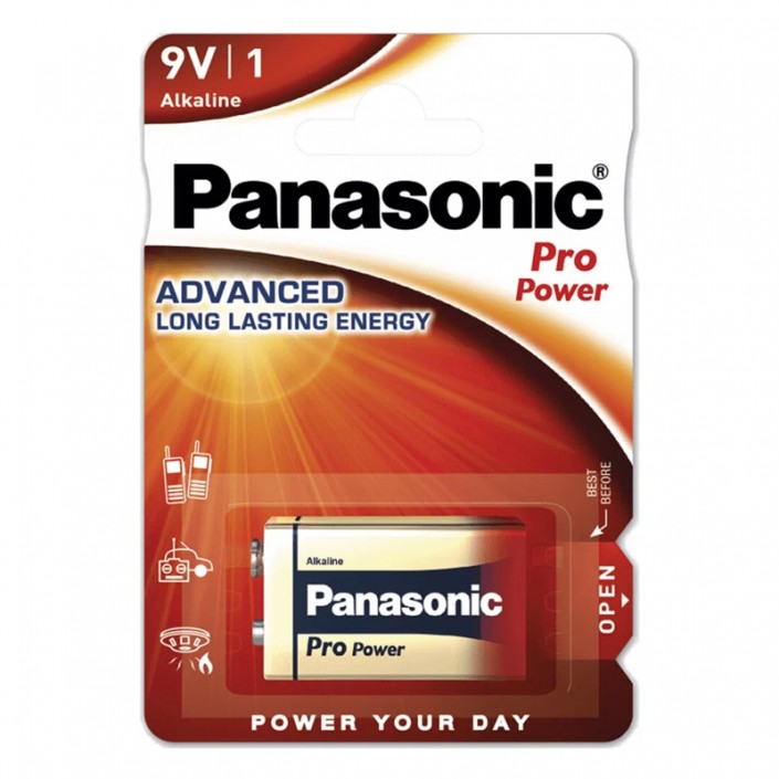 Батарейка Крона Panasonic PRO Power, Alkaline, 9V, 1 Pcs.